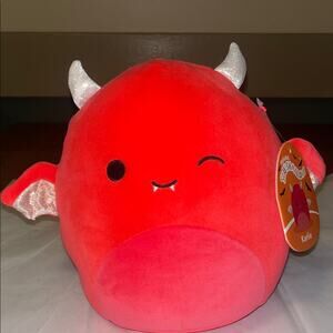 Karlie Red Plush Toy Squishmallow with Silver Accents 8” NWT